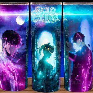 - Solo Leveling Anime - Sung Jinwoo and Cha Hae-In Cup Mug Tumbler 20oz